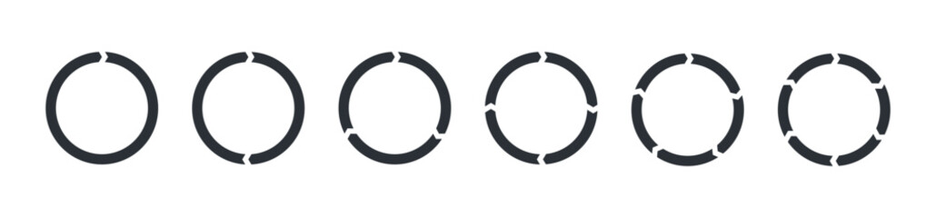 Wall Mural - rotation arrows in circular motion. circle arrow combinations. set of circular infographics. graphic