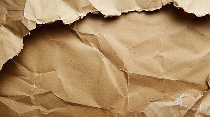 Wall Mural - Vintage and crumpled brown paper.