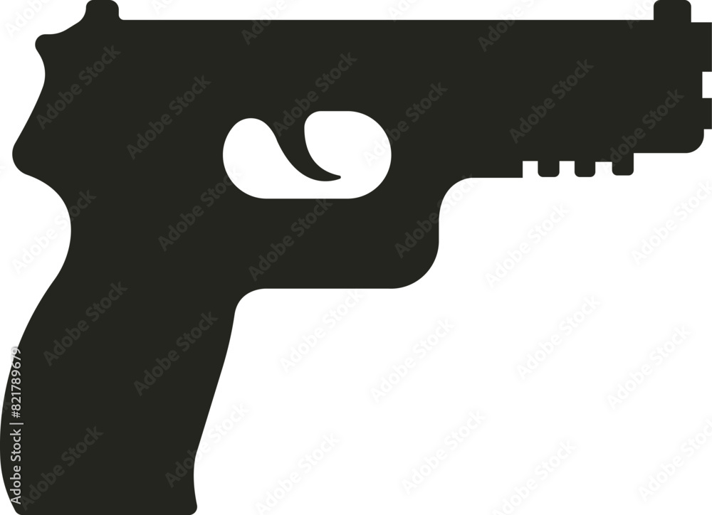 The Gun Vector: A symbol of power and precision, seamlessly merging ...
