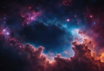 Wall Mural - Colorful space Spiral galaxy cloud nebula. Stary night cosmos. Universe science astronomy. Generative AI