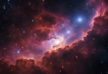 Wall Mural - Colorful space Spiral galaxy cloud nebula. Stary night cosmos. Universe science astronomy. Generative AI