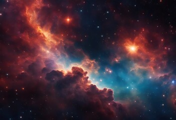 Wall Mural - Colorful space Spiral galaxy cloud nebula. Stary night cosmos. Universe science astronomy. Generative AI