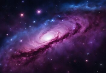 Wall Mural - Colorful space Spiral galaxy cloud nebula. Stary night cosmos. Universe science astronomy. Generative AI