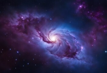 Wall Mural - Colorful space Spiral galaxy cloud nebula. Stary night cosmos. Universe science astronomy. Generative AI