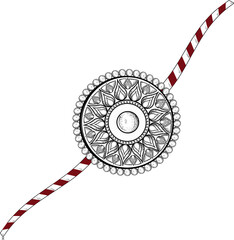 Sticker - Beautiful Rakhi (wristband) Isolated Element on Png Background, Happy Raksha Bandhan Concept.