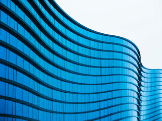 Wall Mural - Glass wall curve Architecture details Modern building Exterior 