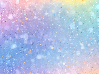 Wall Mural - Abstract background with pink and blue glitter, circles, and stars