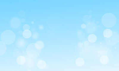 Blur bokeh light effect on blue background
