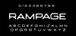 © madara - Rampage Urban minimalist typography future digital creative logo font. vector illustration