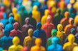 © Tohamina - Socially diverse community crowd The concept of multiculturalism and social diversity, symbolizing the unity and shared humanity within diverse societies