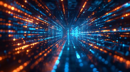 Abstract technology background in high-speed global data transfer and ultrafast broadband - generative AI