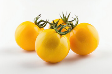 Canvas Print - yellow tomatoes on white background