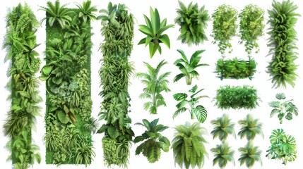 Sticker - Green garden walls cut from tropical plants