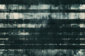 Wall Mural - vintage horizontal scanlines with vignette border retro cctv or vhs video white noise or signal error background texture overlay grungy distressed dystopiacore horror film backdrop 16 9 AI