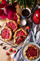 Wall Mural - galette with strawberry