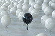 © Tohamina - This image captures the concept of unique talent and standing out, featuring one balloon that stands out from the rest The balloon is distinct, symbolizing individuality and uniqueness