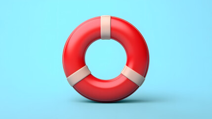 Poster - Lifebuoy icon swimming 3d