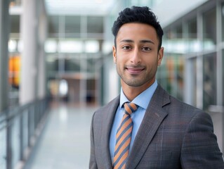 Sticker - young professional businessman in suit smiling