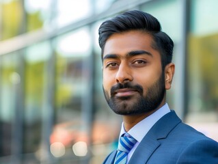 Sticker - professional businessman in suit looking confident