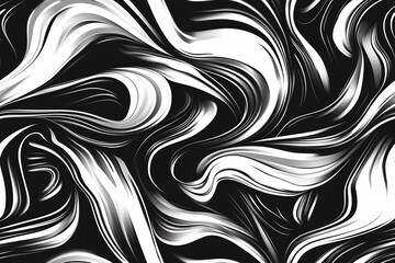 Wall Mural - A black and white image of a wave with a lot of detail