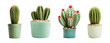 © Rawpixel.com - Cactus pot png element set on transparent background