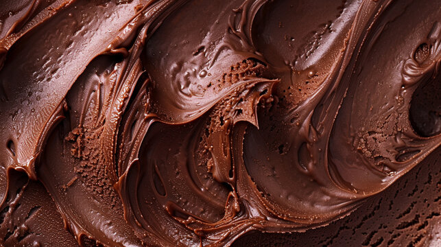 Chocolate ice cream gelato texture background. 
