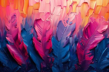 Wall Mural - Abstract colorful background. Waves of vivid pink and deep indigo collide, pulsating with energy and vibrancy, like a dynamic dance of twilight hues.