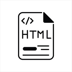 HTML  Icon editable stock vector icon