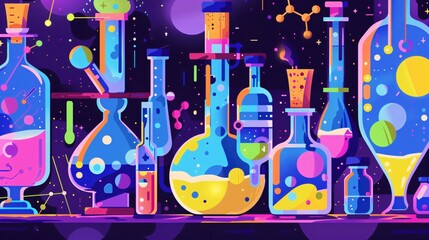 Wall Mural - Creative Science Elements concept