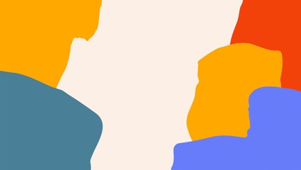 Aufkleber - Abstract background with various color hand drawn dynamic shapes for creative graphic design. Vector illustration.