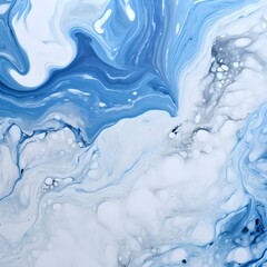 Sticker - White and blue marble background