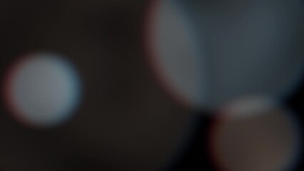 Wall Mural - Animated abstract illustration soft bokeh floating on dark background