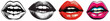 © Rawpixel.com - Lips  pop art  illustration png element set on transparent background
