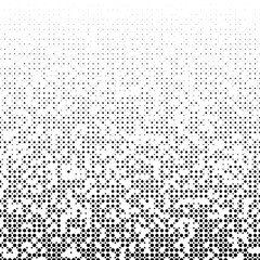 Poster - geometrical black and white circle pattern background - monochrome abstract vector graphic design wi