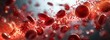 © RM Graphics - Blood cell red 3d background vein flow platelet wave cancer medicine artery abstract