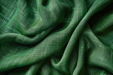 Wall Mural - Detailed close up shot of a green fabric. Ideal for background or texture use