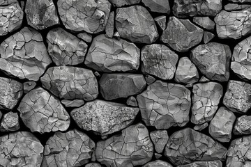 Wall Mural - A monochromatic image of a stack of rocks. Suitable for various design projects