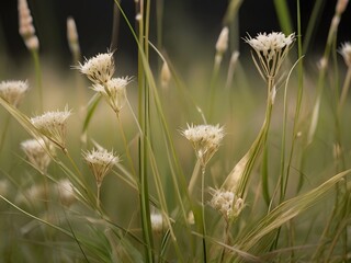 Wall Mural - Spring Thistle and Dandelion in a Green Meadow