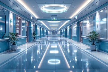 The population and doctors in the internal space of the hospital	
