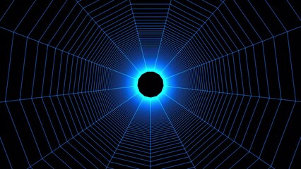 Wall Mural - tunnel. wormhole absorbs cyberspace. 3d portal. vector uturistic fantasy high-tech funnel.