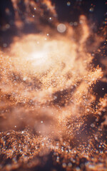 Wall Mural - fantastic dense flowing particles background, 3d rendering.