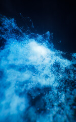 Wall Mural - fantastic dense flowing particles background, 3d rendering.