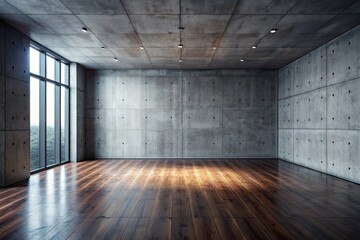 Wall Mural - Elegant podium set against a peach-colored arched backdrop.