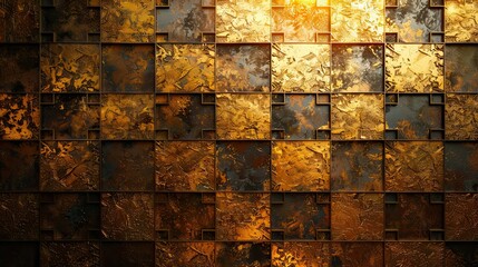 Wall Mural - a golden glowing traditional Chinese loop pattern,Realistic, perfect details,pure colour background 