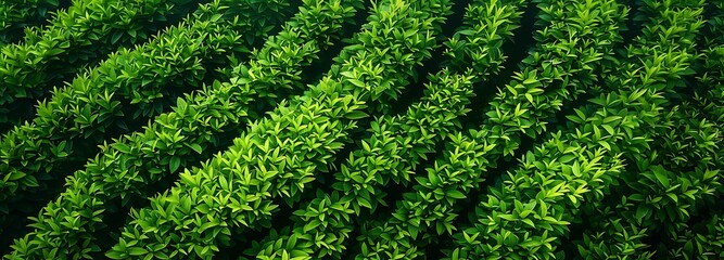 Tea field green plantation agriculture background top leaf farm landscape pattern drone. Organic field mountain green plant tea table view wooden product aerial display farmer