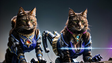 Canvas Print - cat bots