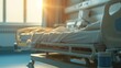 © Ajay - Hospital bed in the hospital ward. 3d rendering.