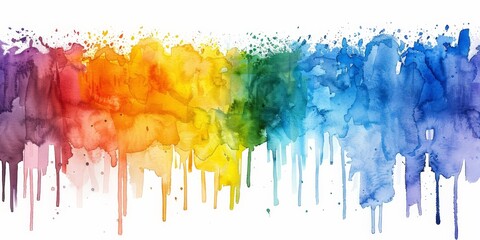 Wall Mural - rainbow  watercolor background, colorful abstract background
