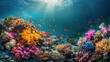 © NooPaew - A vibrant coral reef teeming with diverse marine life underwater.