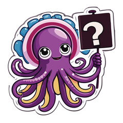 Wall Mural - octopus cartoon character